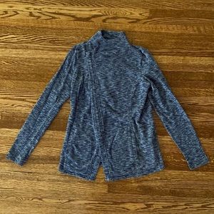 G.H. Bass Grey Moto Zip Sweater